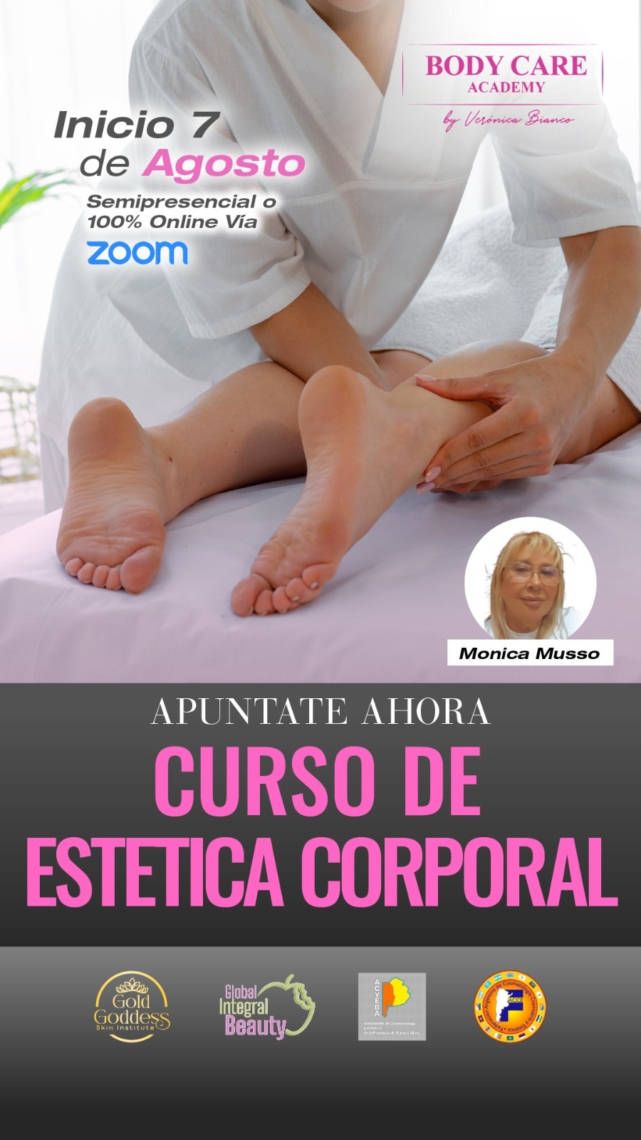 CURSO DE ESTÉTICA CORPORAL <br> <strong>7 de Agosto</strong>